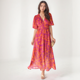 Solara Bloom Puff Sleeve Maxi Dress
